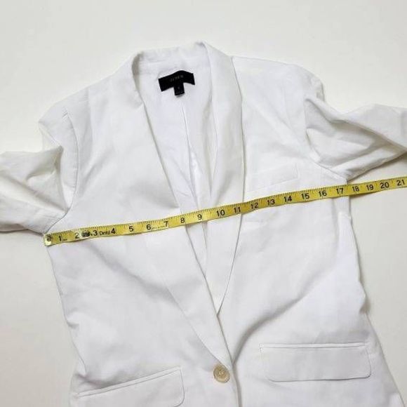 J. Crew Unstructured Linen / Cotton Blazer White Size 0 - Picture 8 of 11
